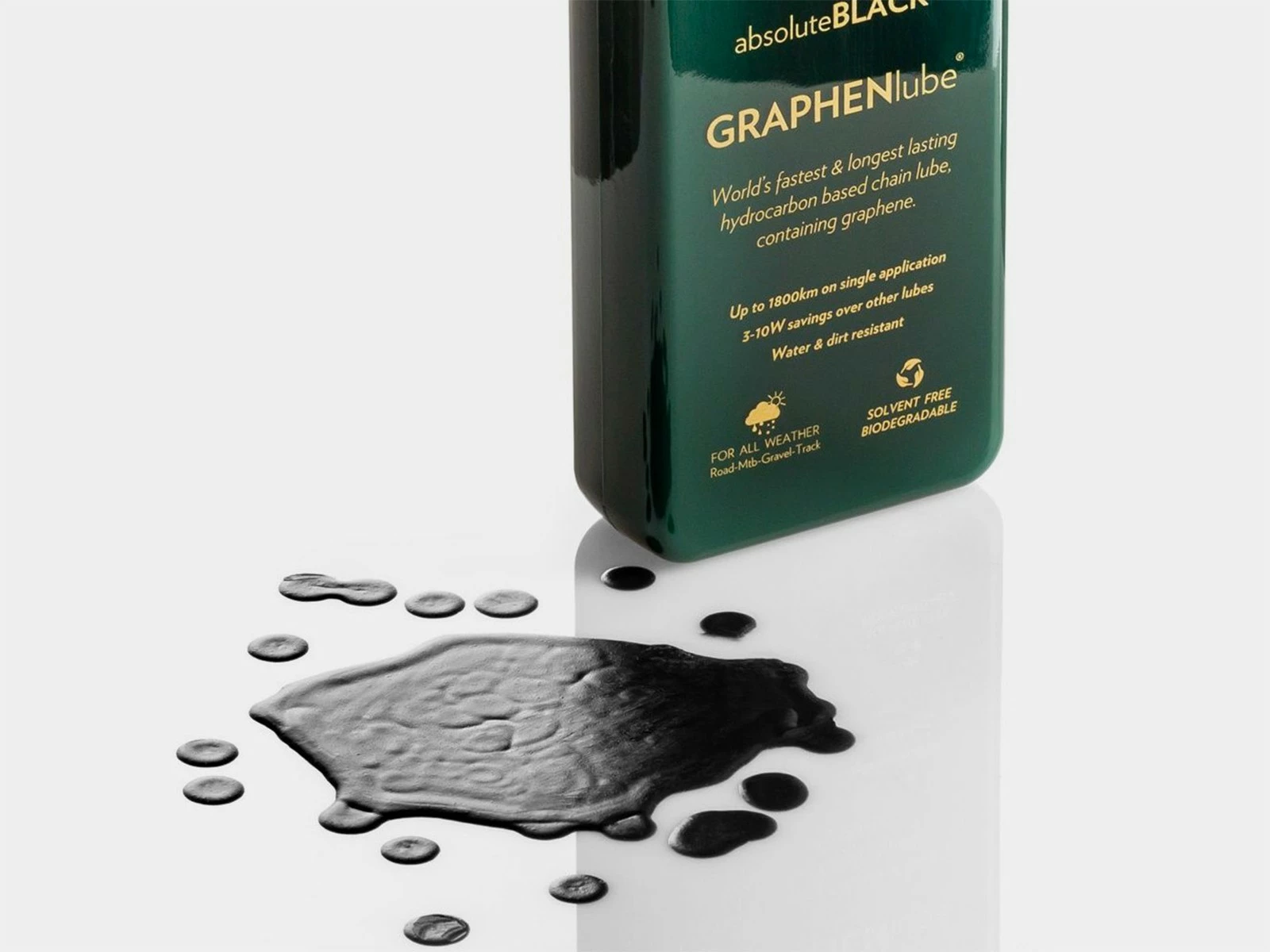 Absolute Black AbsoluteBLACK Lubrifiant Chaîne GRAPHENlube - 140ml Toutes Conditions 4 Absolute Black AbsoluteBLACK Lubrifiant Chaîne GRAPHENlube - 140ml Toutes Conditions – Image 2