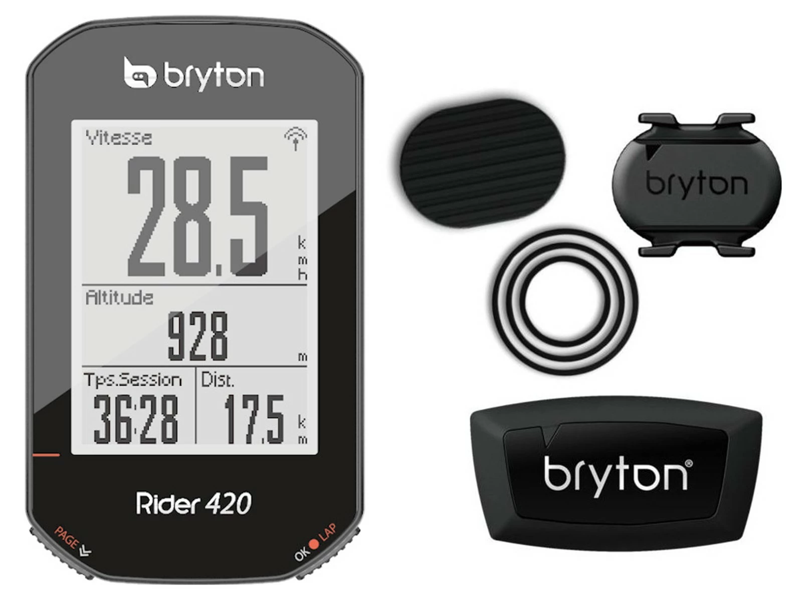 BRYTON GPS Rider 420T + Ceinture Cardio + Capteur Cadence 3 BRYTON GPS Rider 420T + Ceinture Cardio + Capteur Cadence