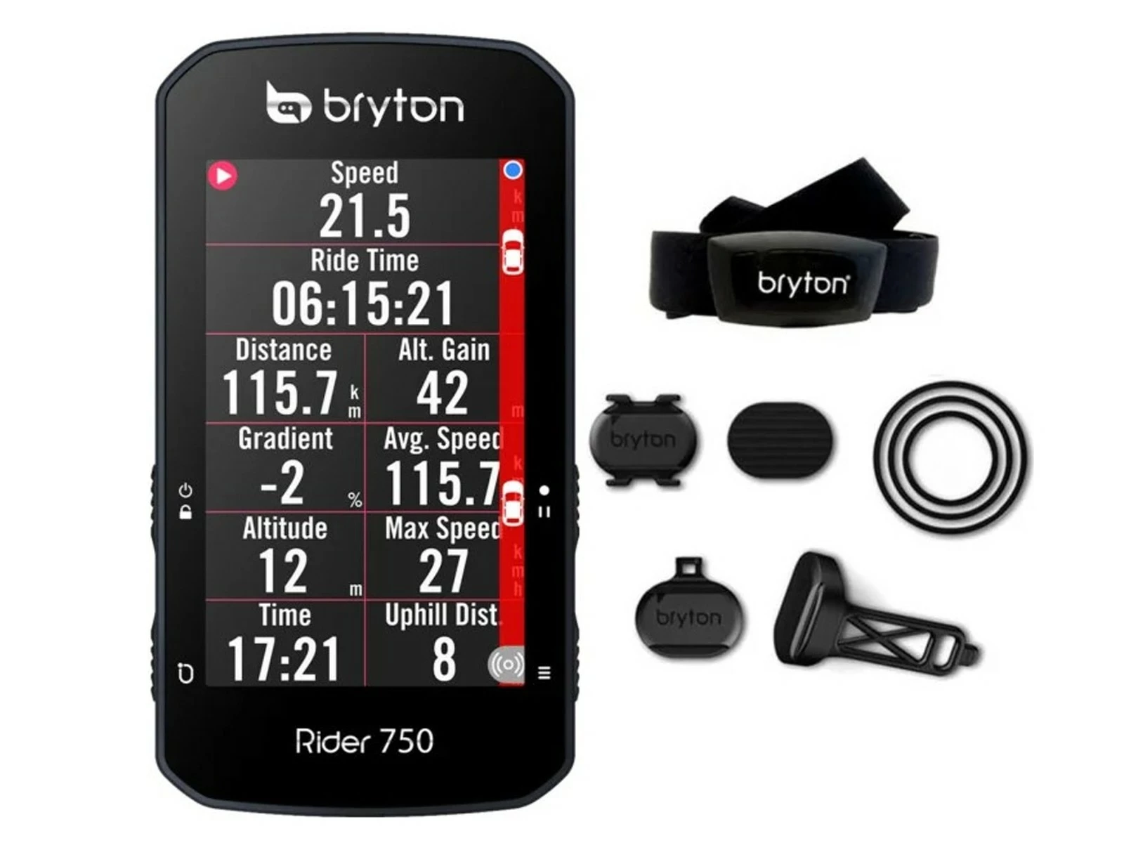 BRYTON GPS Rider 750 T + Ceinture Cardio + Cadence + Vitesse 3 BRYTON GPS Rider 750 T + Ceinture Cardio + Cadence + Vitesse