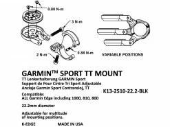 K-EDGE Mount Support GPS Garmin Sport TT -Composants Vtt Soldes 2023 k edge mount support gps garmin sport tt 3
