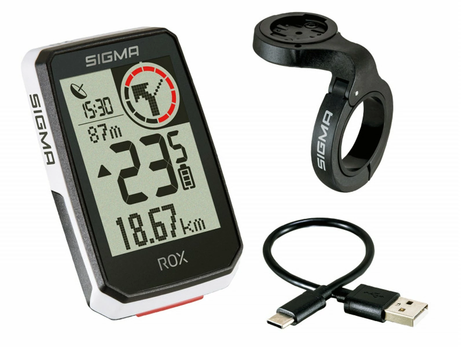 SIGMA Compteur ROX2.0 GPS Blanc Support Cintre 3 SIGMA Compteur ROX2.0 GPS Blanc Support Cintre